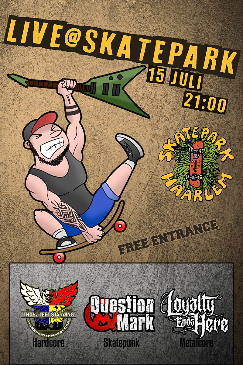 Bands 15 juli Skatepark Haarlem