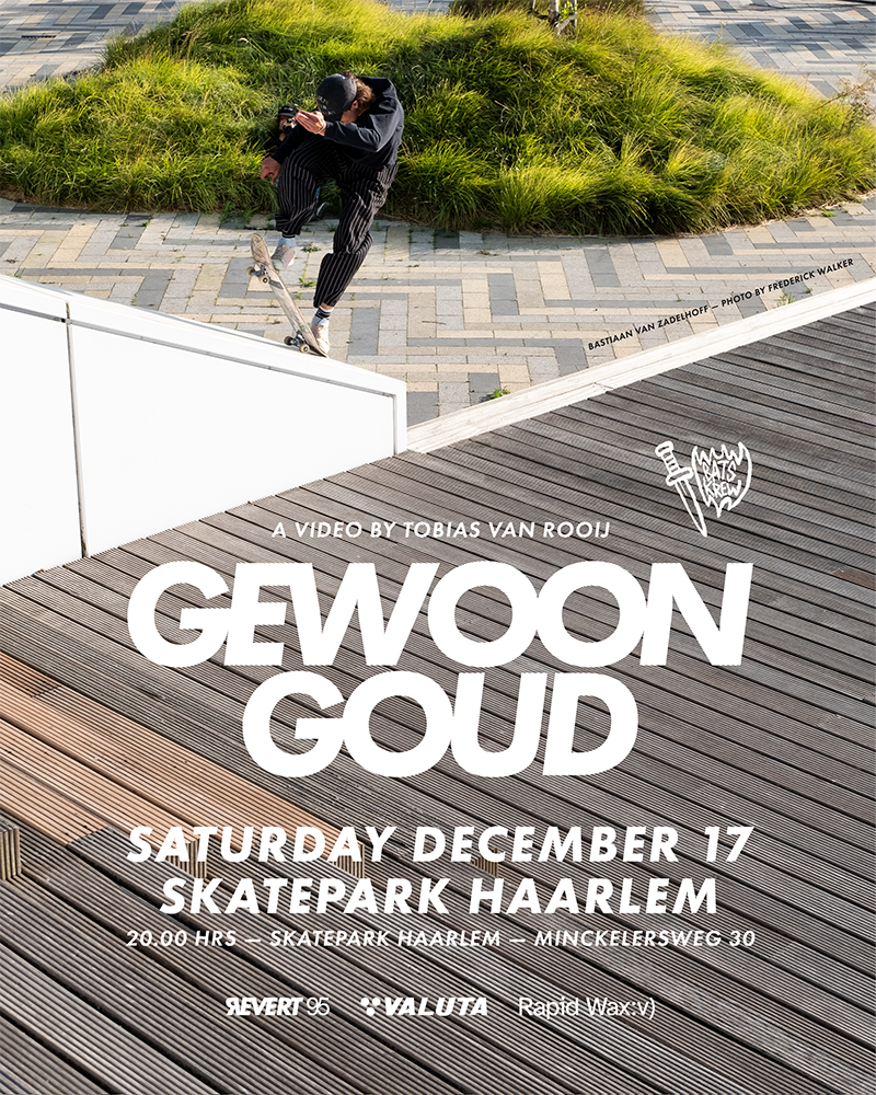 Gewoon Goud video premiere van Tobias van Rooij in Skatepark Haarlem