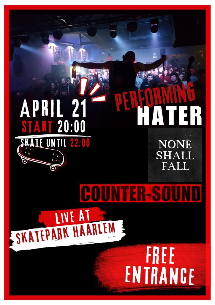 Hater, Non Shall Fall & Counter-Sound in Skatepark Haarlem 21 april