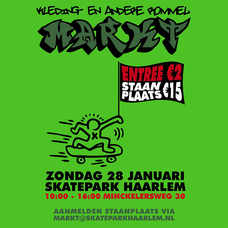 Rommelmarkt Skatepark Haarlem 28 januari