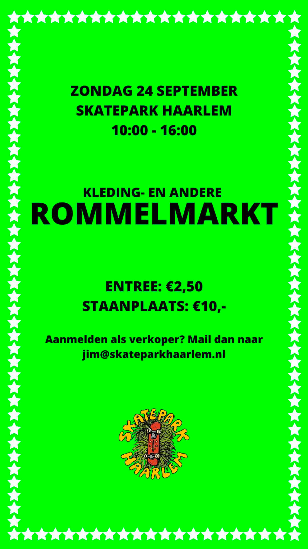 Rommelmarkt in Skatepark Haarlem