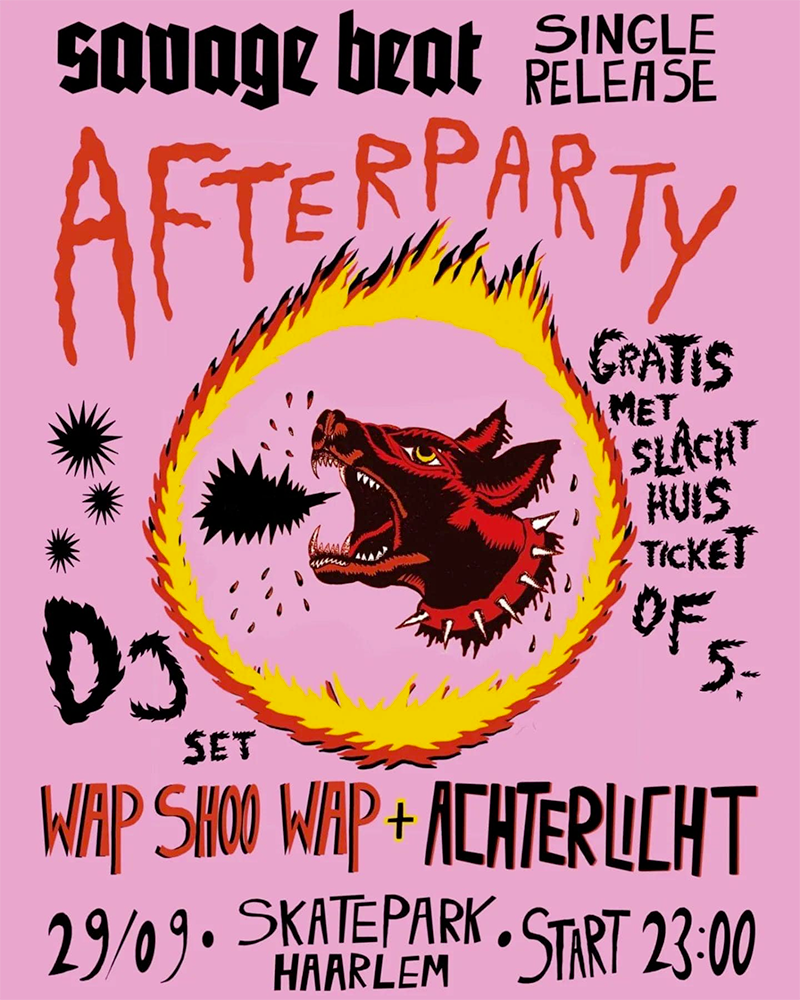 Wap Shoo Wap records afterparty skatepark haarlem met Achterlicht